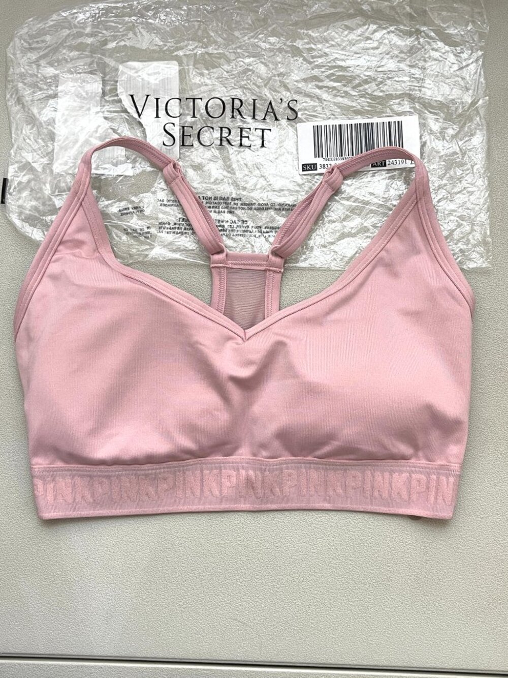 New Victoria's Secret PINK Sports Bra Ultimate Lightly Lined Rose Small DD